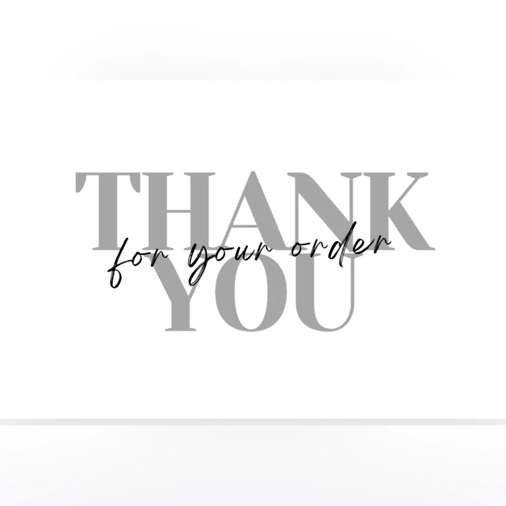 50 4x6 Simplistic Bold Letter Thank You Notes Labels/Thank You Stickers
